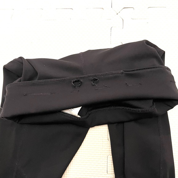 Nike Fast Dri-FIT Black Mid Rise 7/8 Leggings Reflective Zip Pocket Size XS - Picture 14 of 16